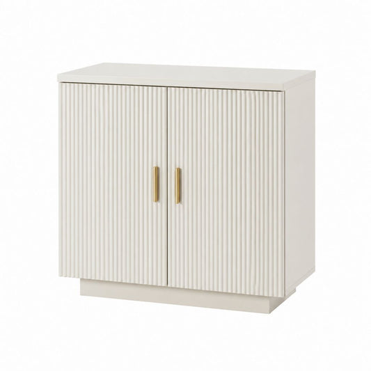 Buffet de salle à manger blanc en MDF rectangulaire 80 x 40 x 80 cm à 2 portes